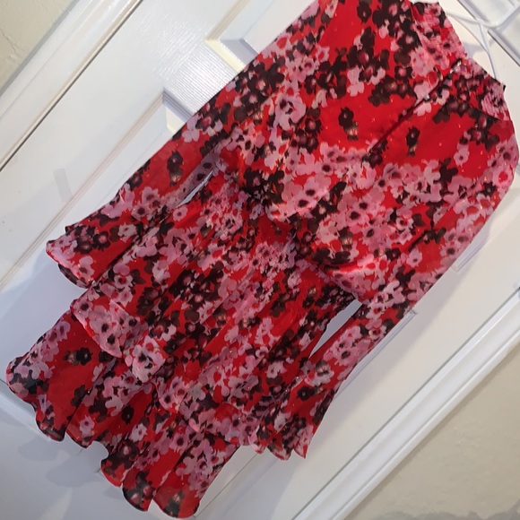 ANTHROPOLOGIE TAYLOR PARTY METALLIC RED SHEATH DRESS.  SZ 12P - Picture 8 of 9